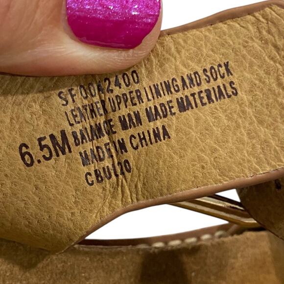 Eurosoft by Sofft Leary Wedge Sandals Size 6.5 Womens Brown Leather Open Toe - Picture 8 of 10